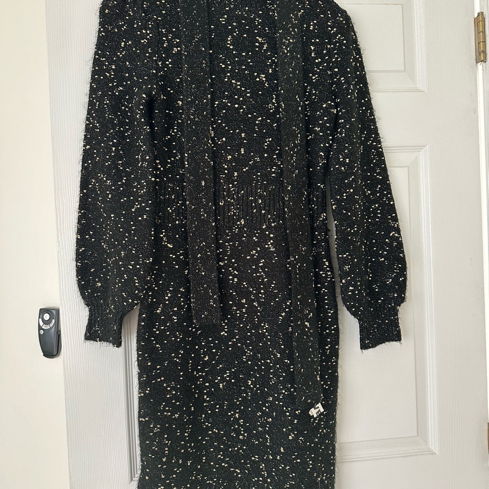 Elegant Black Speckled Dress